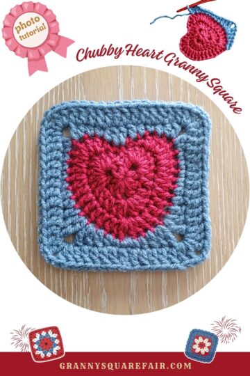 Chubby Heart Granny Square