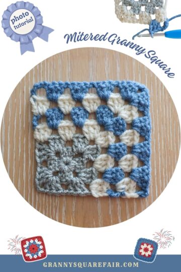 mitered granny square photo tutorial