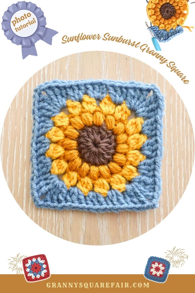 Sunflower Sunburst Granny Square