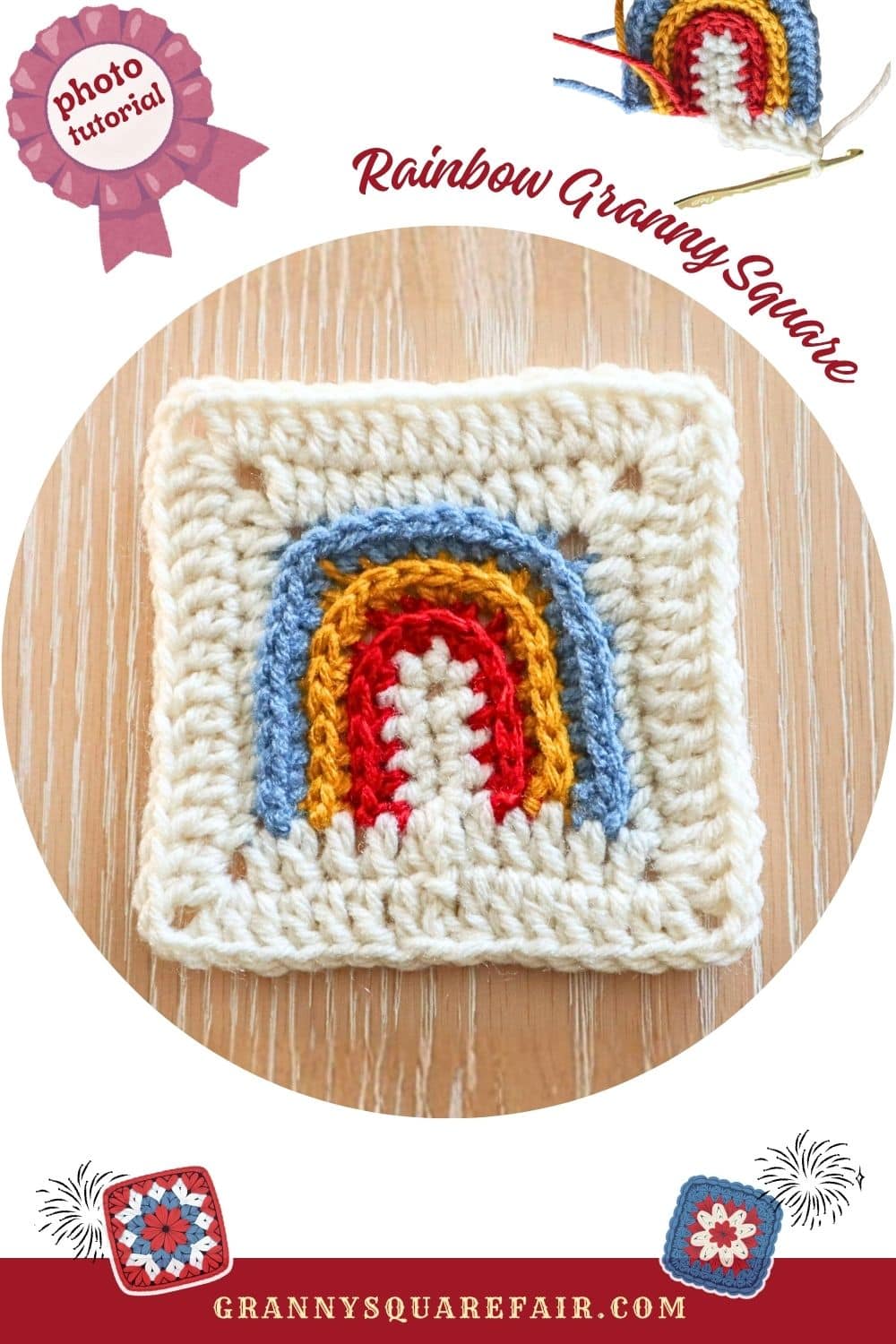 Rainbow granny square